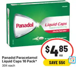 IGA Panadol Paracetamol Liquid Caps offer