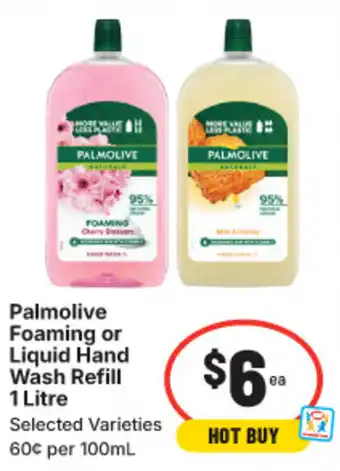 IGA Palmolive Foaming or Liquid Hand Wash Refill offer