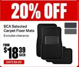 SuperCheap Auto SCA Selected Carpet Floor Mats offer