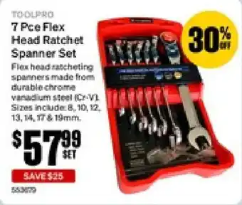 SuperCheap Auto Flex head ratchet spanner set offer