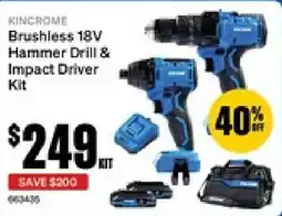 SuperCheap Auto KINCROME Brushless Hammer Drill & Impact Driver offer