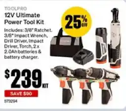 SuperCheap Auto TOOLPRO Ultimate Power Tool Kit offer