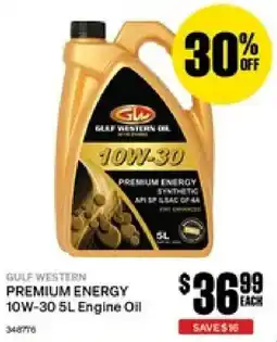 SuperCheap Auto GULF WESTERN Premium energy 10w-30 engine oil offer