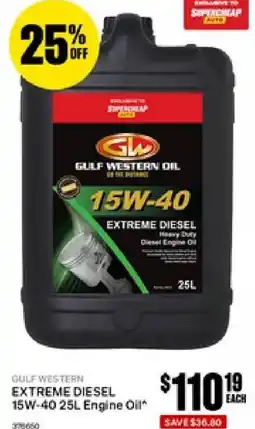 SuperCheap Auto GULF WESTERN Extreme diesel 15w-40 engine oil offer