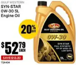 SuperCheap Auto Syn-star 0w-30 engine oil offer