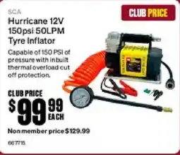 SuperCheap Auto SCA Hurricane 150psi 50LPM Tyre Inflator offer