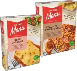 IGA On The Menu Frozen Meal Selected Varieties offer