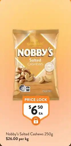 Foodworks Nobby's Salted Cashews offer