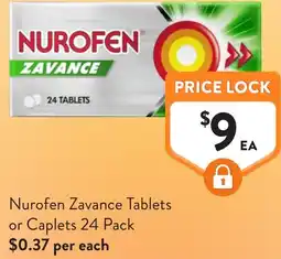 Foodworks Nurofen Zavance Tablets or Caplets offer