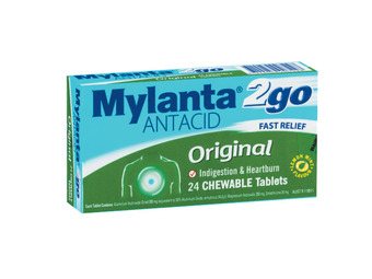 Foodworks Mylanta 2go original tablets or double strength chews 24 pack offer