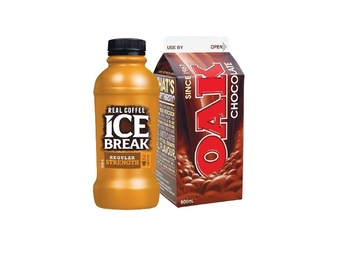 Foodworks Oak or ice break flavoured milk 500/600ml offer