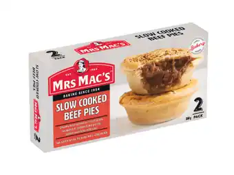 Foodworks Mrs mac’s pies 2 pack 350g offer