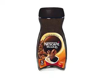 Foodworks Nescafé blend 43, smooth & creamy, espresso or mild roast instant coffee 250g offer