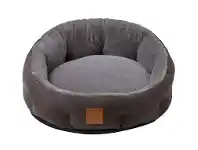 Pet stock Buddy & Belle Self-Warming Round Bolster Bed, Steel Grey offer