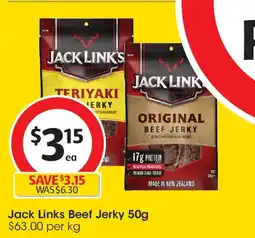 Coles Jack links beef jerky offer