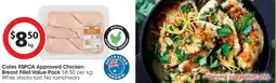 Coles Coles rspca approved chicken breast fillet value pack offer