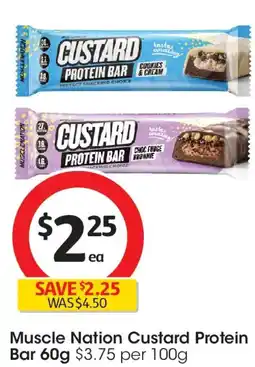 Coles Muscle nation custard protein bar offer