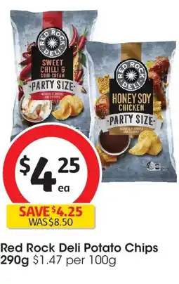 Coles Red rock deli potato chips offer