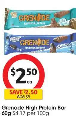 Coles Grenade high protein bar offer