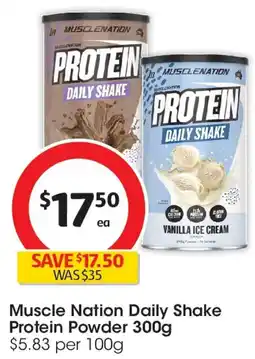 Coles Muscle nation daily shake protein powder offer