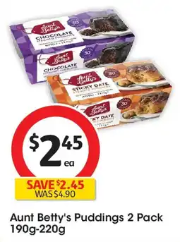 Coles Aunt Betty's Puddings offer