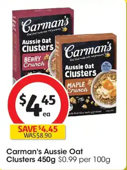 Coles Carman's aussie oat clusters offer
