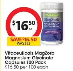 Coles Vitaceuticals magzorb magnesium glycinate capsules offer