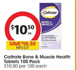 Coles Caltrate bone & muscle health tablets offer