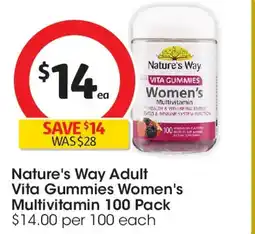 Coles Nature's way adult vita gummies women's multivitamin offer