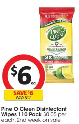 Coles Pine o cleen disinfectant wipes offer
