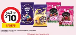 Coles Cadbury or darrell lea easter eggs bag offer