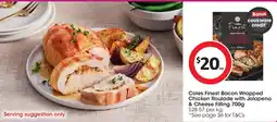 Coles Coles finest bacon wrapped chicken roulade with jalapeno & cheese filling offer