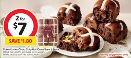 Coles Coles easter choc chip hot cross buns offer