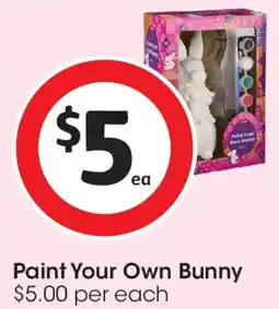 Coles Paint your own bunny offer