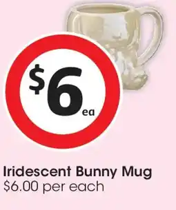 Coles Iridescent bunny mug offer