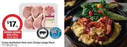 Coles Coles australian pork loin chops large pack offer