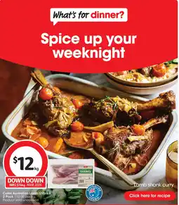 Coles Coles australian lamb shanks offer