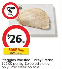 Coles Steggles roasted turkey breast offer