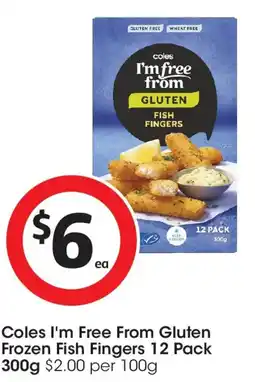 Coles Coles i'm free from gluten frozen fish fingers 1 offer