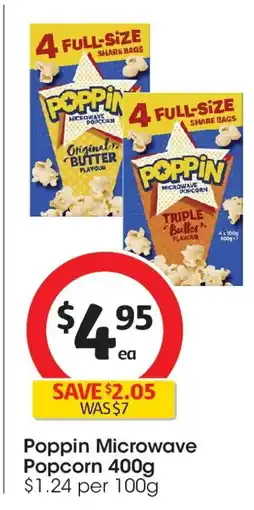 Coles Poppin microwave popcorn offer