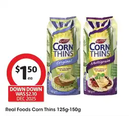 Coles Real foods corn thins offer