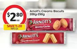 Coles Arnott's creams biscuits offer