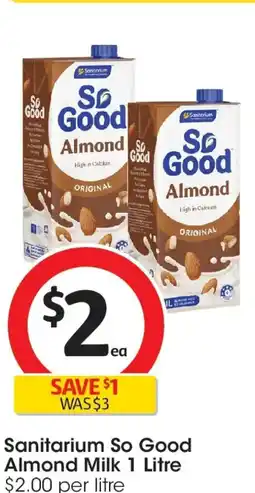 Coles Sanitarium so good almond milk offer