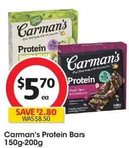 Coles Carman's protein bars offer