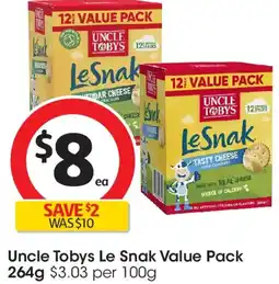 Coles Uncle tobys le snak value pack offer