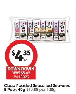 Coles Obap roasted seasoned seaweed offer