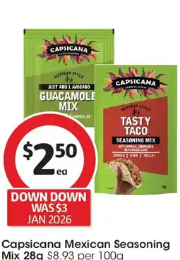 Coles Capsicana mexican seasoning mix offer