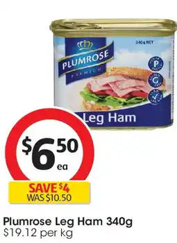 Coles Plumrose leg ham offer