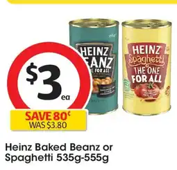 Coles Heinz baked beanz or spaghetti offer