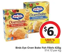 Coles Birds eye oven bake fish fillets offer